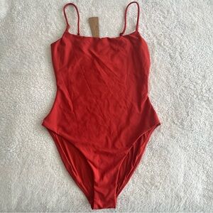 SKIMS Terra Classic Swim Square Neck Scoop One Piece - Size Medium